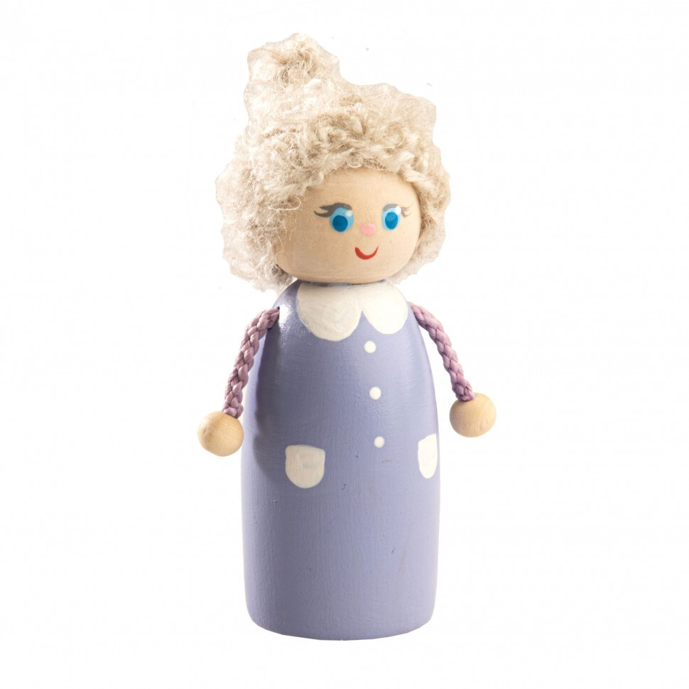 Пальчиковая игрушка "Бабушка" Вальда / Для кукольного театра/ Деревянные игрушки  #1