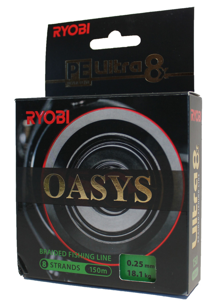 Плетеный шнур RYOBI OASYS Dark Green 0,25mm 150m test - 8.1 кг #1