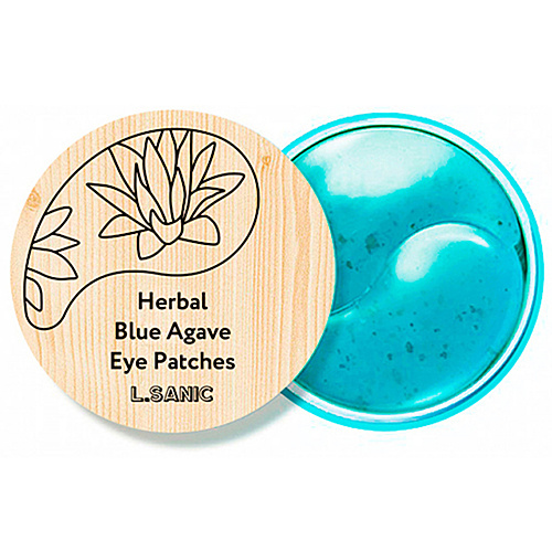 LSanic Патчи гидрогелевые с экстрактом голубой агавы - Herbal blue agave hydrogel eye patches, 60шт  #1