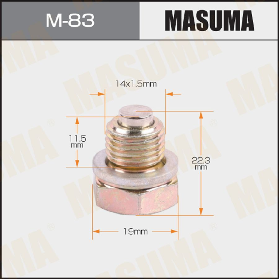 Болт слива масла М14 x 1,5 с магнитом VAG Masuma MASUMA M-83 #1