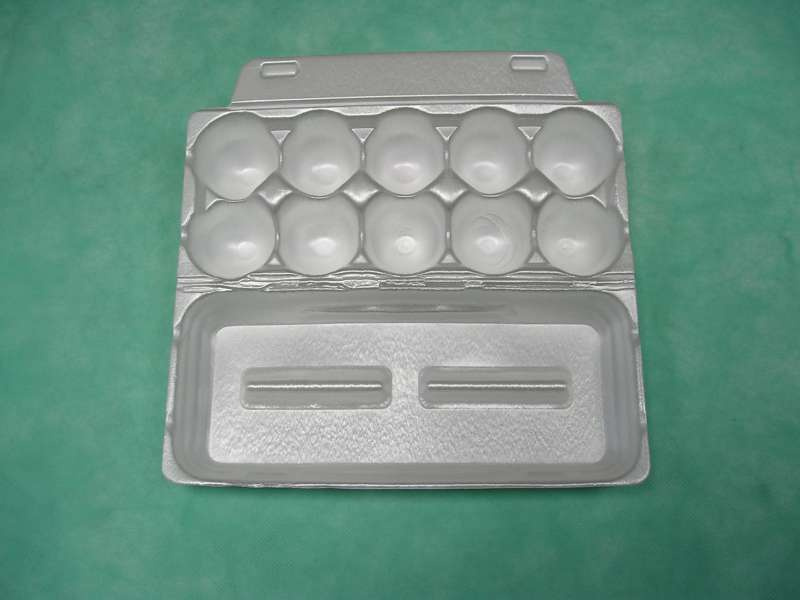 Упаковка для куриных яиц на 10шт белая ЮУП, ВПС (10 шт/упак, 100 шт/кор)  #1