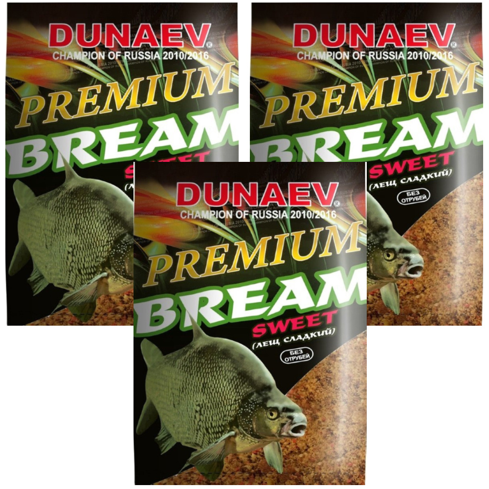 Прикормка Dunaev PREMIUM Лещ Сладкий (3 упаковки/ 3 кг) #1