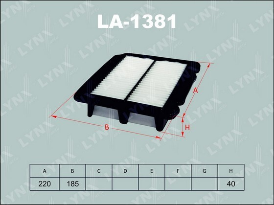 Фильтр воздушный Lynx LA1381 #1