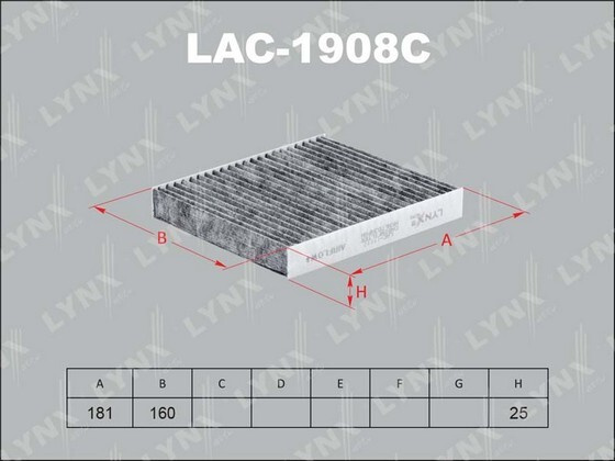 LYNXauto Фильтр салонный арт. LAC1908C #1