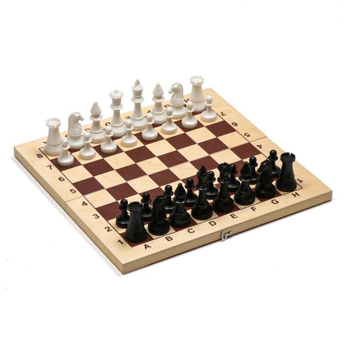 Шахматы турнирные, доска дерево 43 х 43 см, фигуры пластик, король h-10.5 см  #1