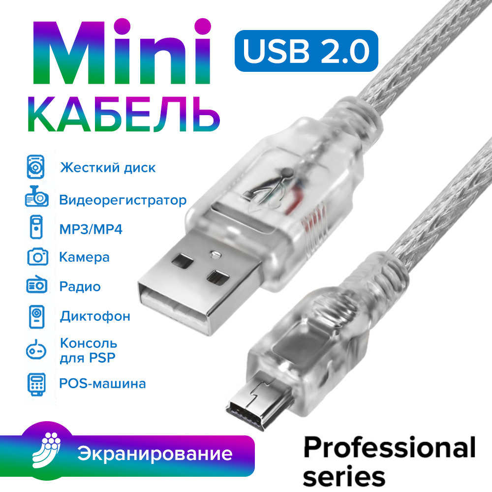 Кабель miniUSB GCR GREEN CONE RETAIL UM1P_miniUSB - купить по низкой цене в  интернет-магазине OZON (149447566)