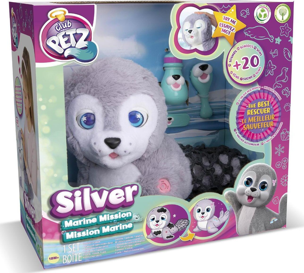 Игрушка интерактивная IMC Toys Club Petz Тюлень Silver #1