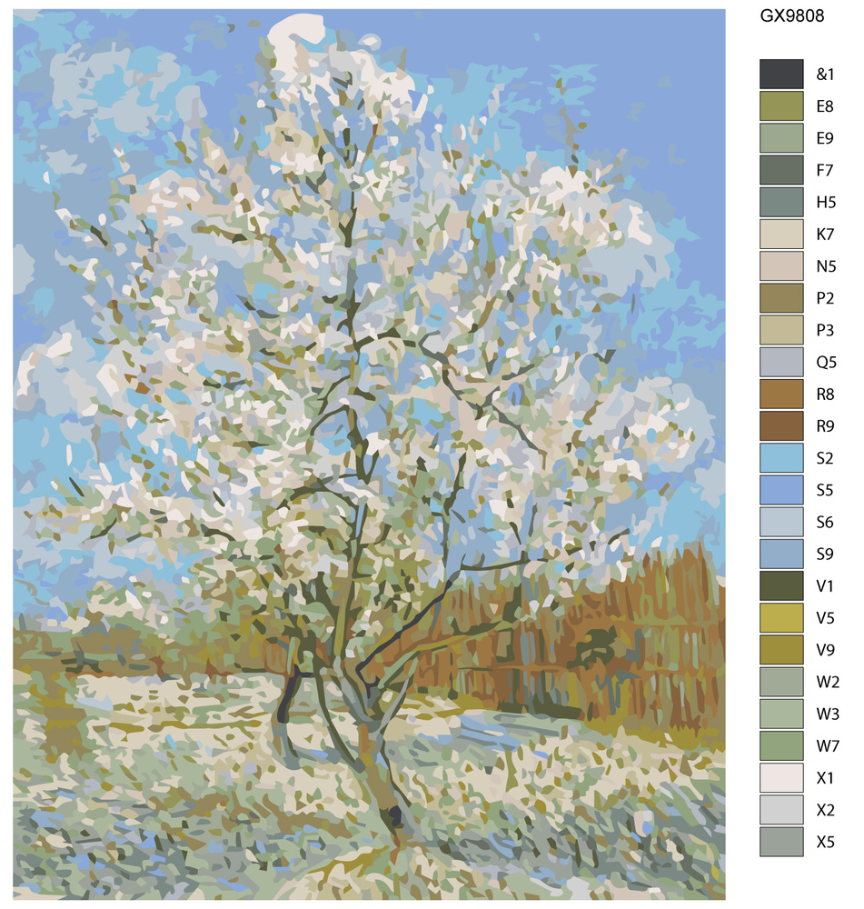 Картина по номерам "Персик в цвету" Винсент Ван Гог GX9808 40х50  #1