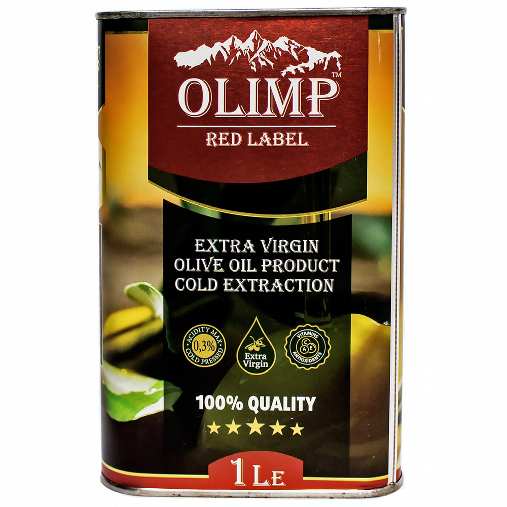Оливковое масло Olimp Red Label Extra Virgin Olive Oil Cold Extraction, 1л #1