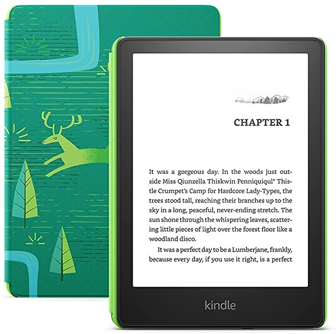 Amazon 6.8" Электронная книга Kindle Paperwhite kids 2021 (11th Gen), 8Гб,С желтым оригинальным защитным #1