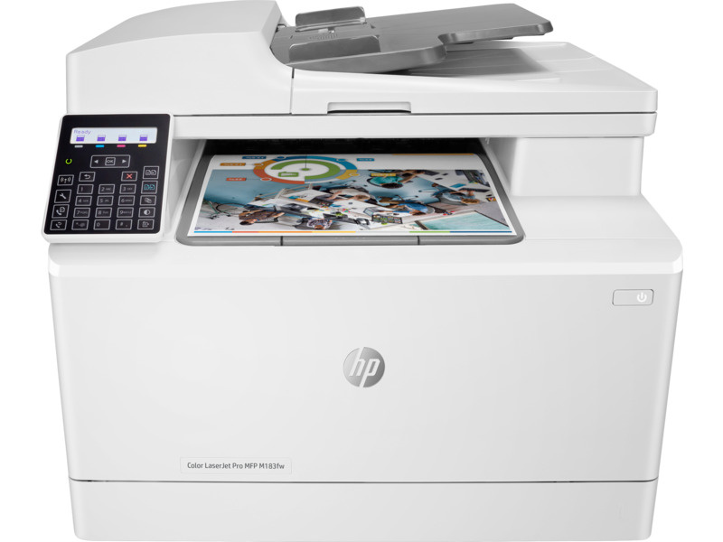 HP МФУ Лазерное Color LaserJet Pro MFP M183FW, белый, серый #1