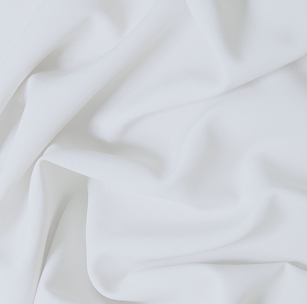 Ткань Габардин стрейч Белый Лебедь ш-150см белый (НА ОТРЕЗ)  #1