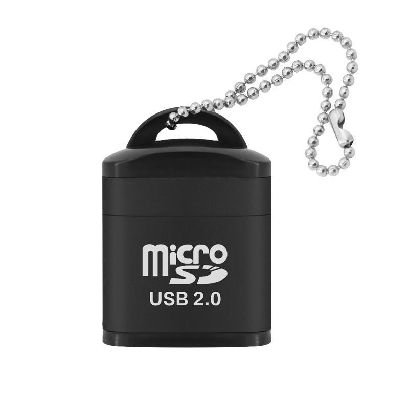 Картридер mini, устройство для чтения карт памяти microSD, USB 2.0, адаптер, переходник, черный  #1