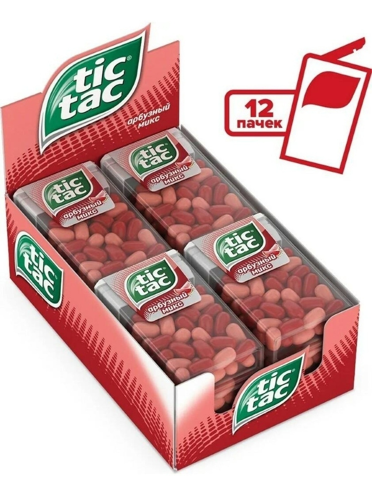 Драже TIC-TAC со вкусом арбуза, 12 шт по 16 г #1