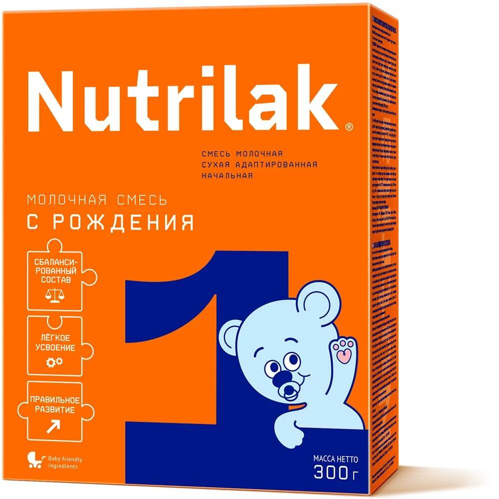 Молочная смесь Nutrilak 1, с рождения, 300 грамм #1