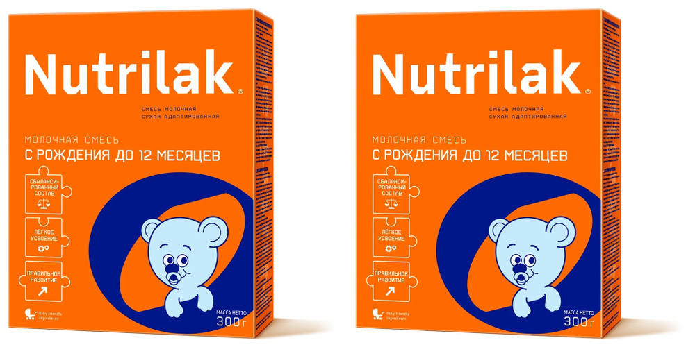 Молочная смесь Nutrilak 0 - 12, с рождения до 12 месяцев, 300 грамм * 2 пачки  #1