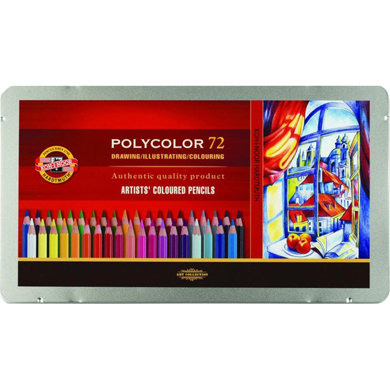 Карандаши цветные художеств. KOH-I-NOOR POLYCOLOR 72 цвнаб 3827072001PL  #1