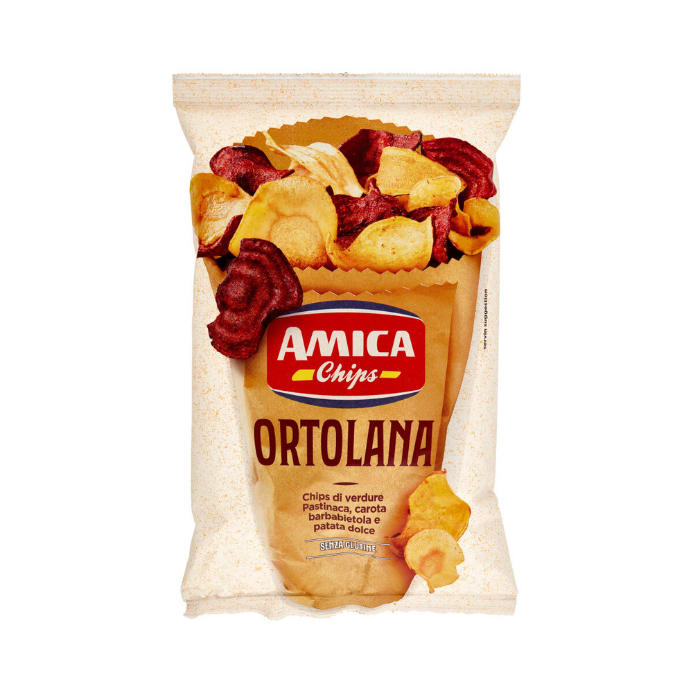 Чипсы овощные (свекла, морковь, пастернак, картофель) ORTOLANA ALFREDO'S, AMICA CHIPS, 0,1 кг  #1