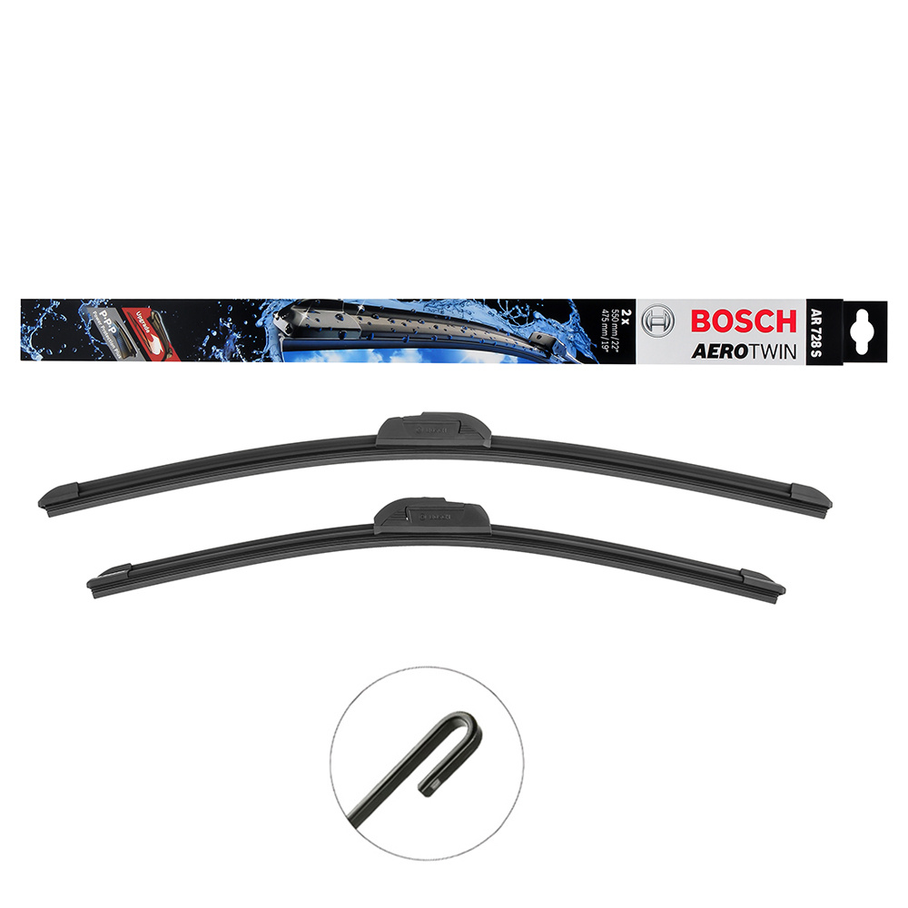 Bosch Комплект бескаркасных щеток стеклоочистителя, арт. 3397118904, 55 см + 47.5 см  #1