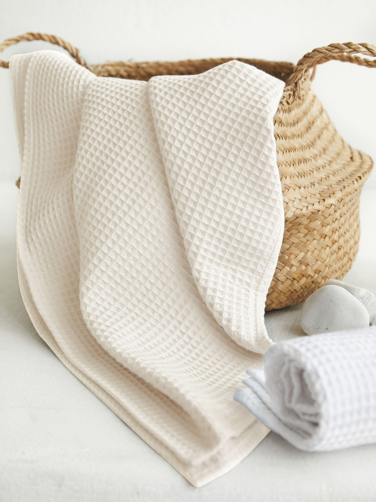 Comfy Home Полотенце банное, Хлопок, 70x150 см, светло-бежевый #1
