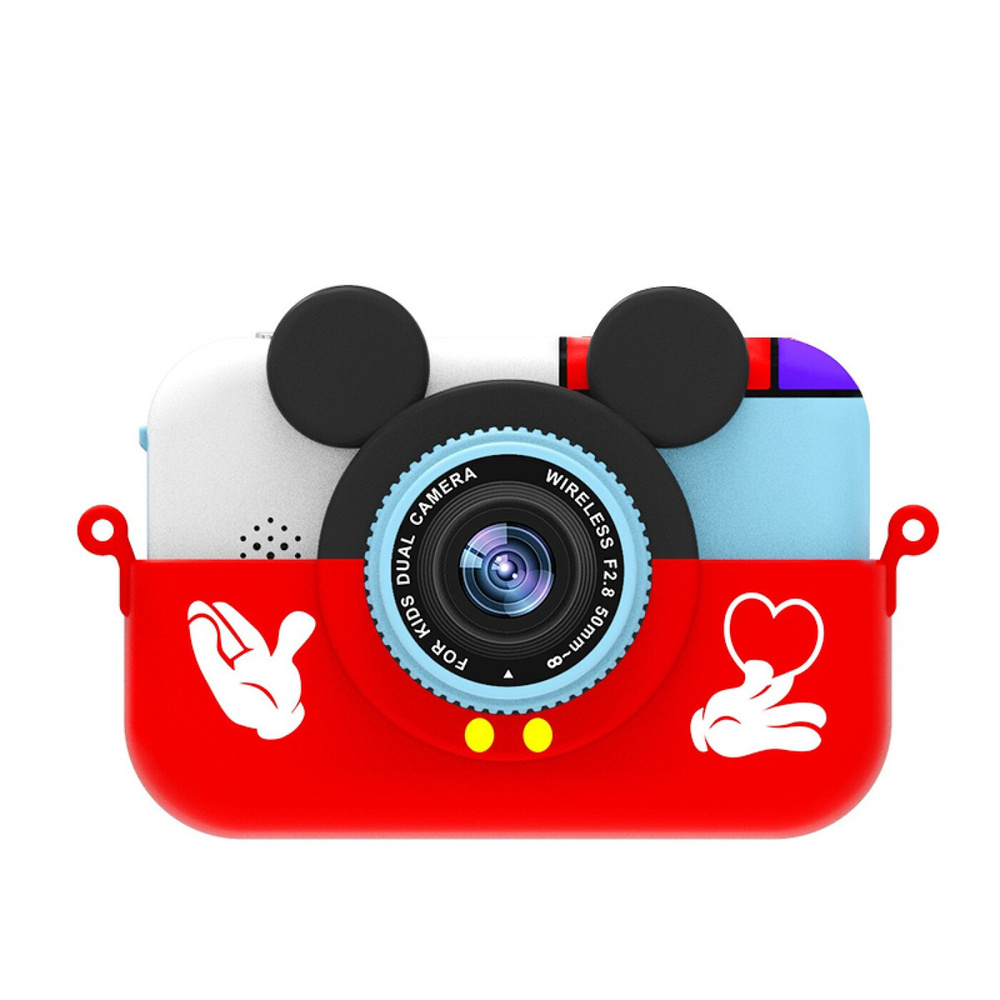 Детский фотоаппарат Mickey Mouse, красный #1