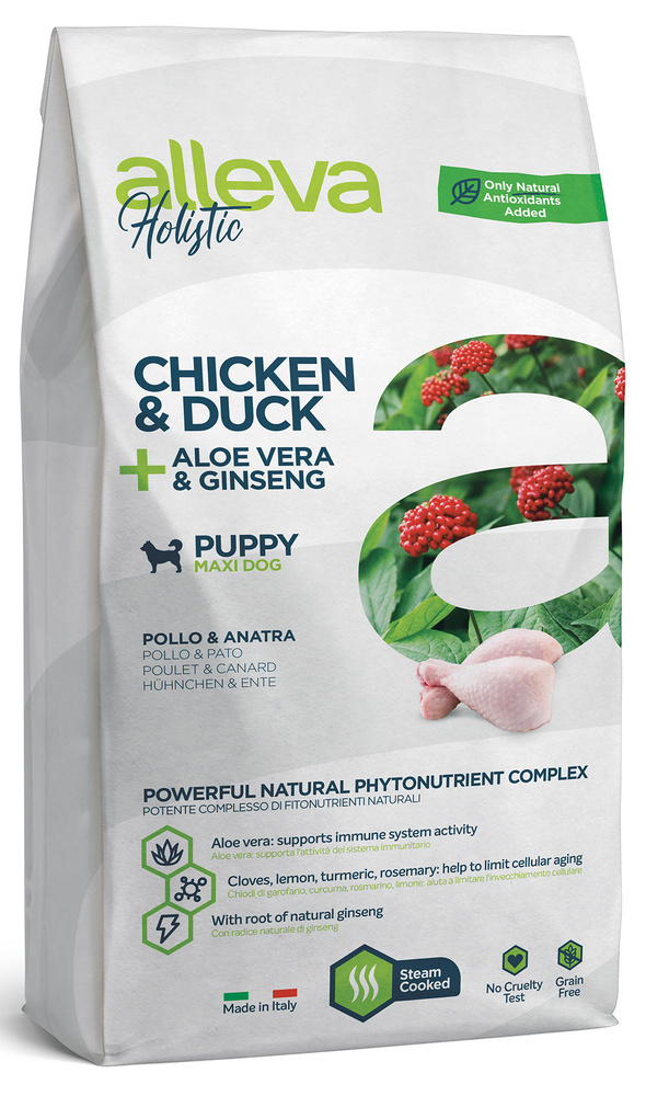 Корм Alleva Holistic Puppy Maxi Chicken & Duck для щенков крупных пород, беременных и кормящих сук, курица, #1