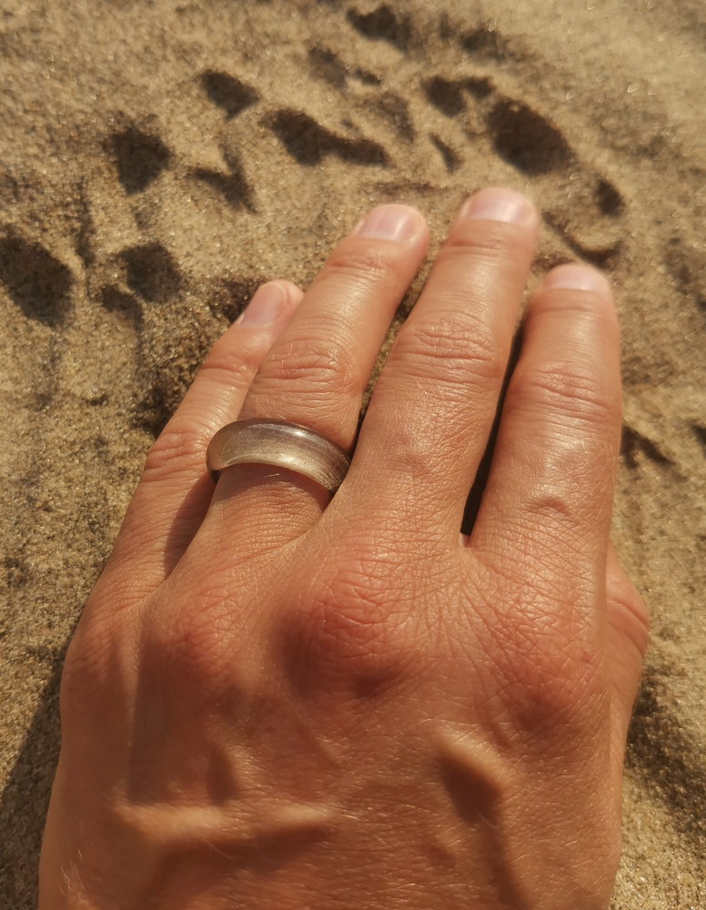 Камень натуральный самоцвет Раухтопаз (Дымчатый кварц) кольцо 6 мм 16,5-17 размер талисман, оберег, амулет #1
