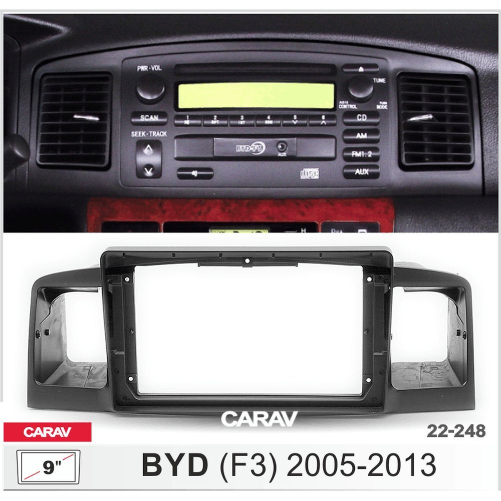 Переходная рамка 9" Android для BYD F3 2005-13 CARAV 22-248  #1