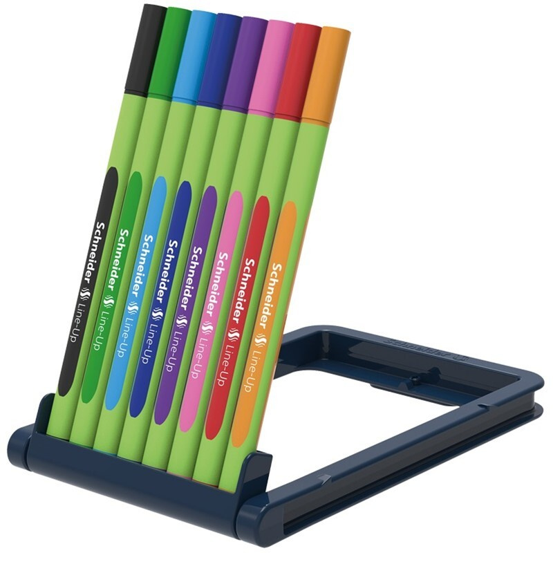Набор капиллярных ручек Schneider Line-Up, в наборе 8 ручек синего, чёрного, красного, зелёного,голубого, #1