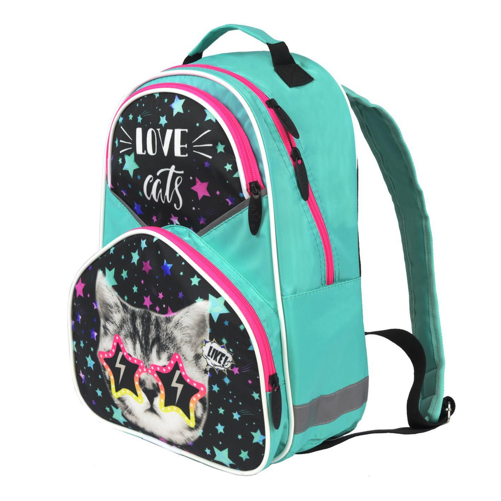 Рюкзак школьный для девочки "Кот" #1