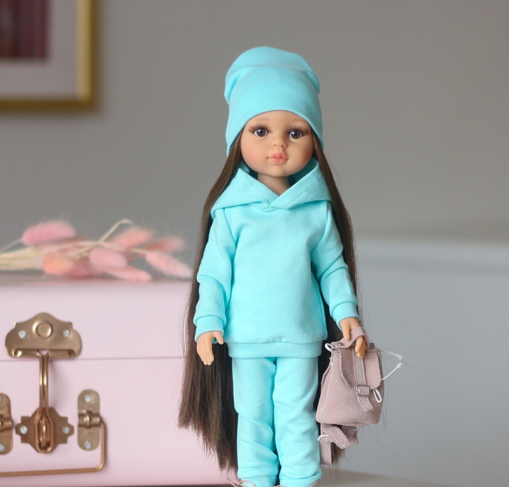Одежда/аксессуары для кукол Паола Рейна (Paola Reina) 32-34 см, Спортивный костюм + шапочка.  #1