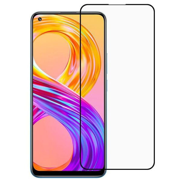 Защитное стекло для Realme 8 / Realme 8 Pro противоударное на дисплей олеофобное с рамкой Стекло G-Rhino #1