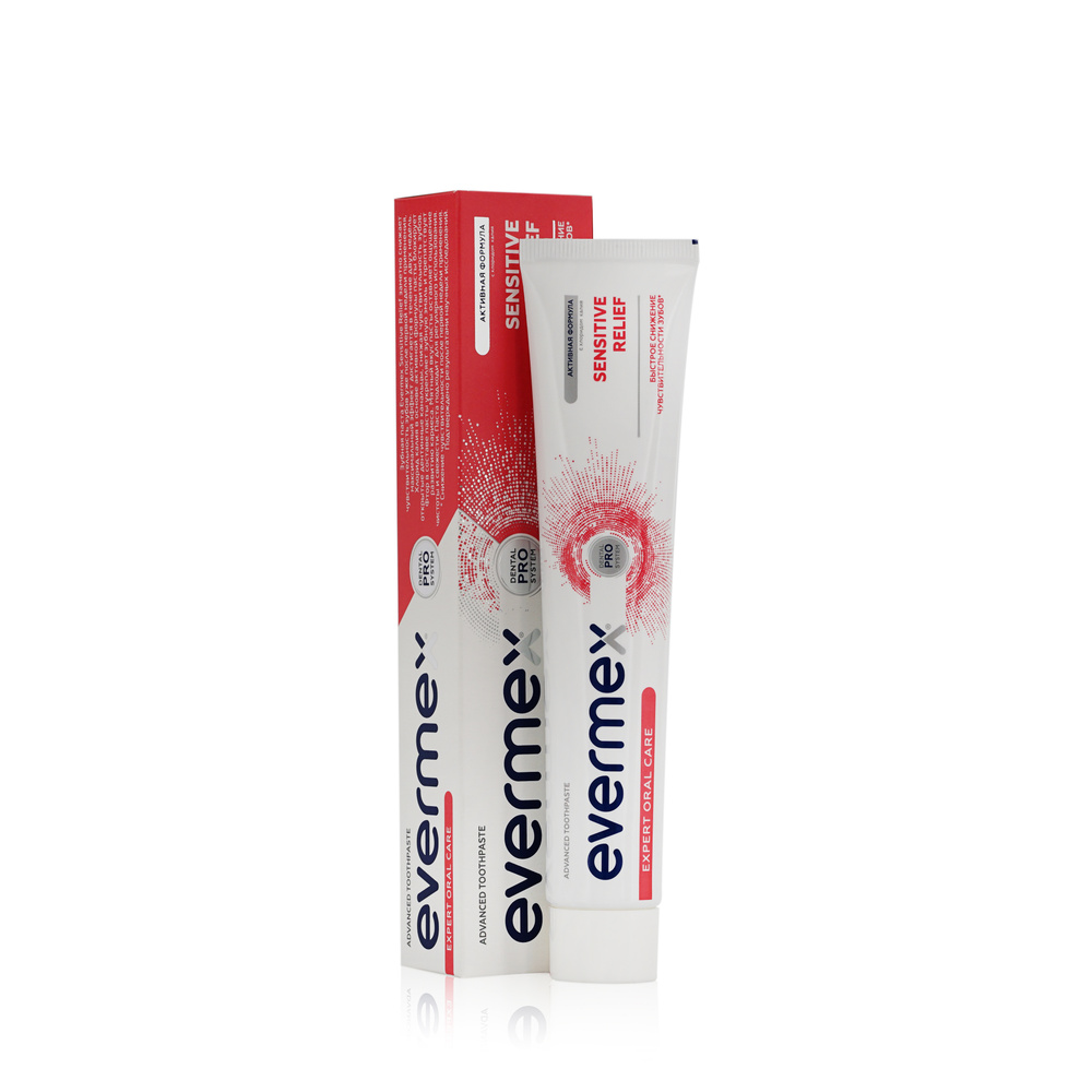 Evermex Зубная паста SENSITIVE RELIEF быстрое снижение чувствительности ...