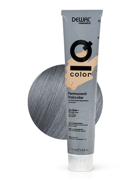 8.11 Краситель перманентный IQ COLOR, 90 мл DEWAL Cosmetics DC8.11 Light intense ash blonde (Интенсивный #1