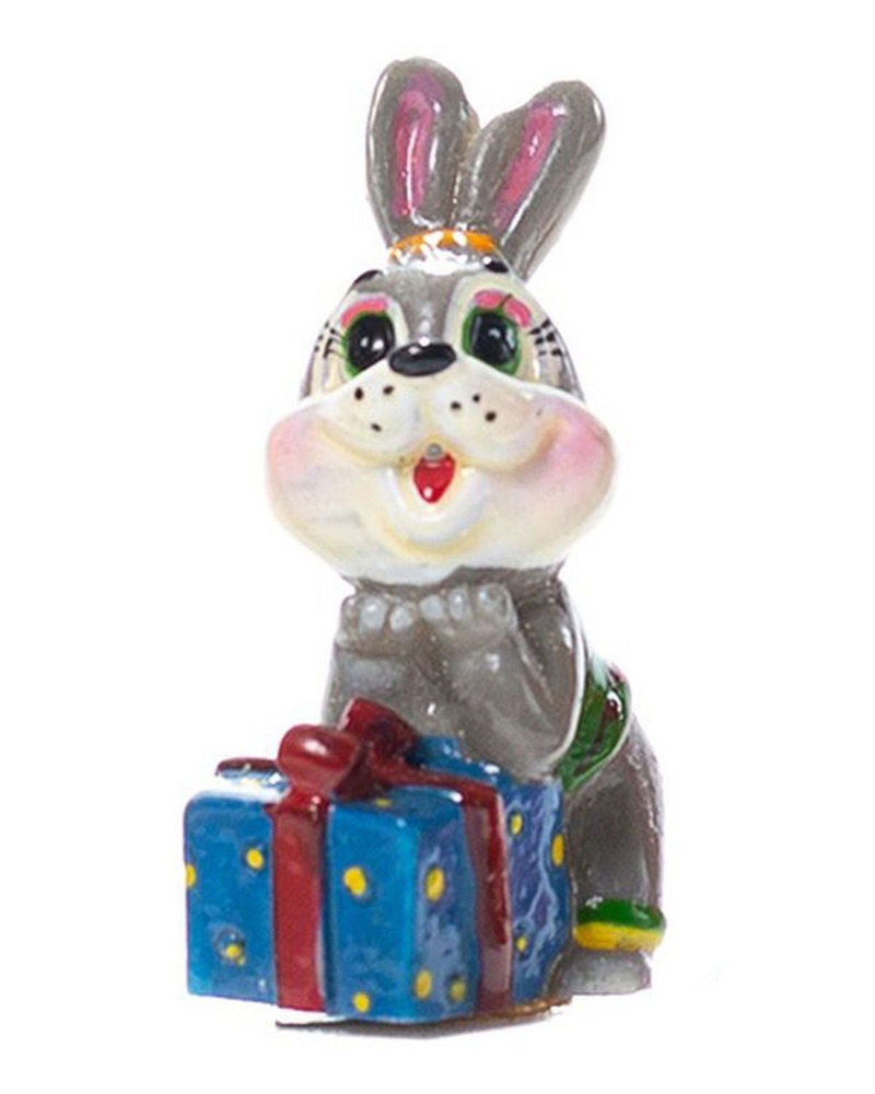 Сувенир с пожеланием Кролик Символ года 2023 / Подарок на Новый год 4*2,5 см  #1