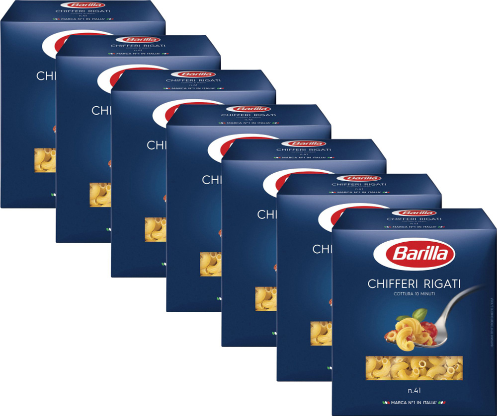 Макаронные изделия Barilla Chifferi Rigati No 41, комплект: 7 упаковок по 450 г  #1