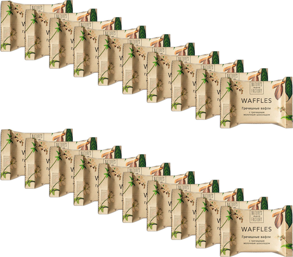 Вафли Nature's Own Factory гречишные с молочным шоколадом, комплект: 20 упаковок по 20 г  #1