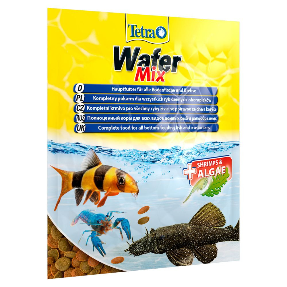 Корм сухой Тетра (Tetra) WaferMix для донных рыб и ракообразных - С добавлением креветок, пластинки (пакет, #1