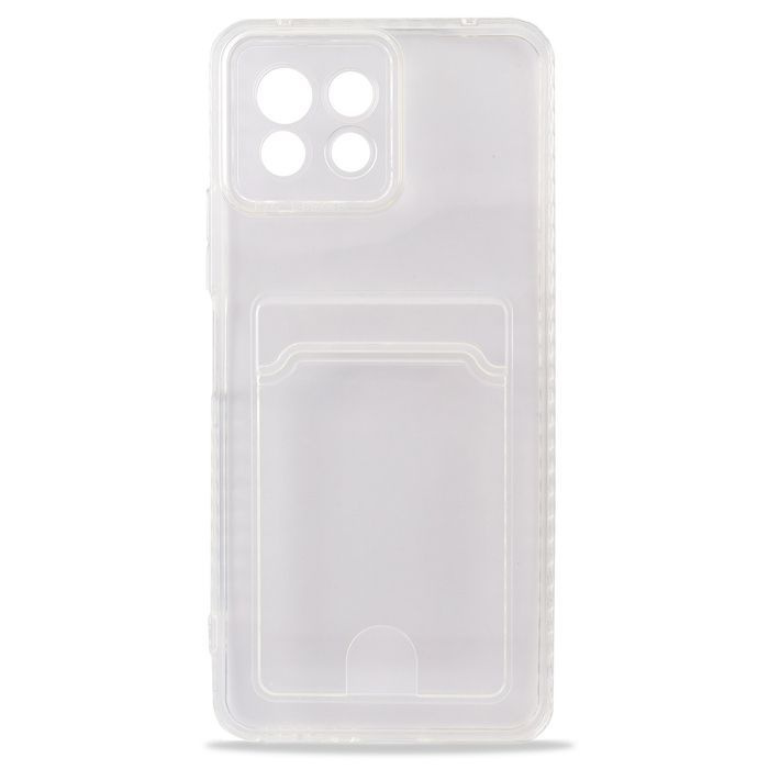 Чехол силикиновый для Xiaomi Mi 11 Lite с карманом для карт, прозрачный  #1
