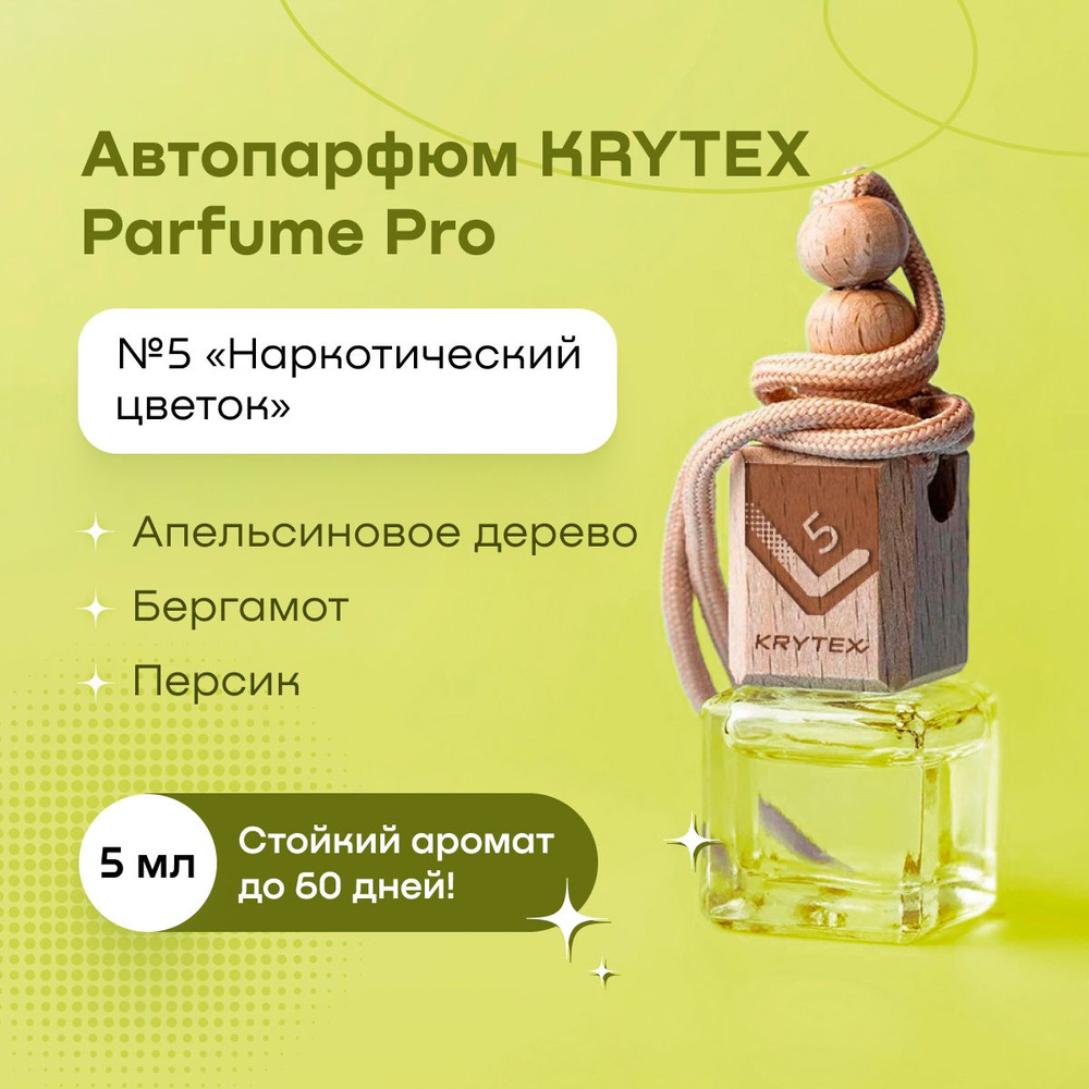 Ароматизатор для автомобиля и дома KRYTEX Parfume Pro №5 / Premium  автопарфюм 