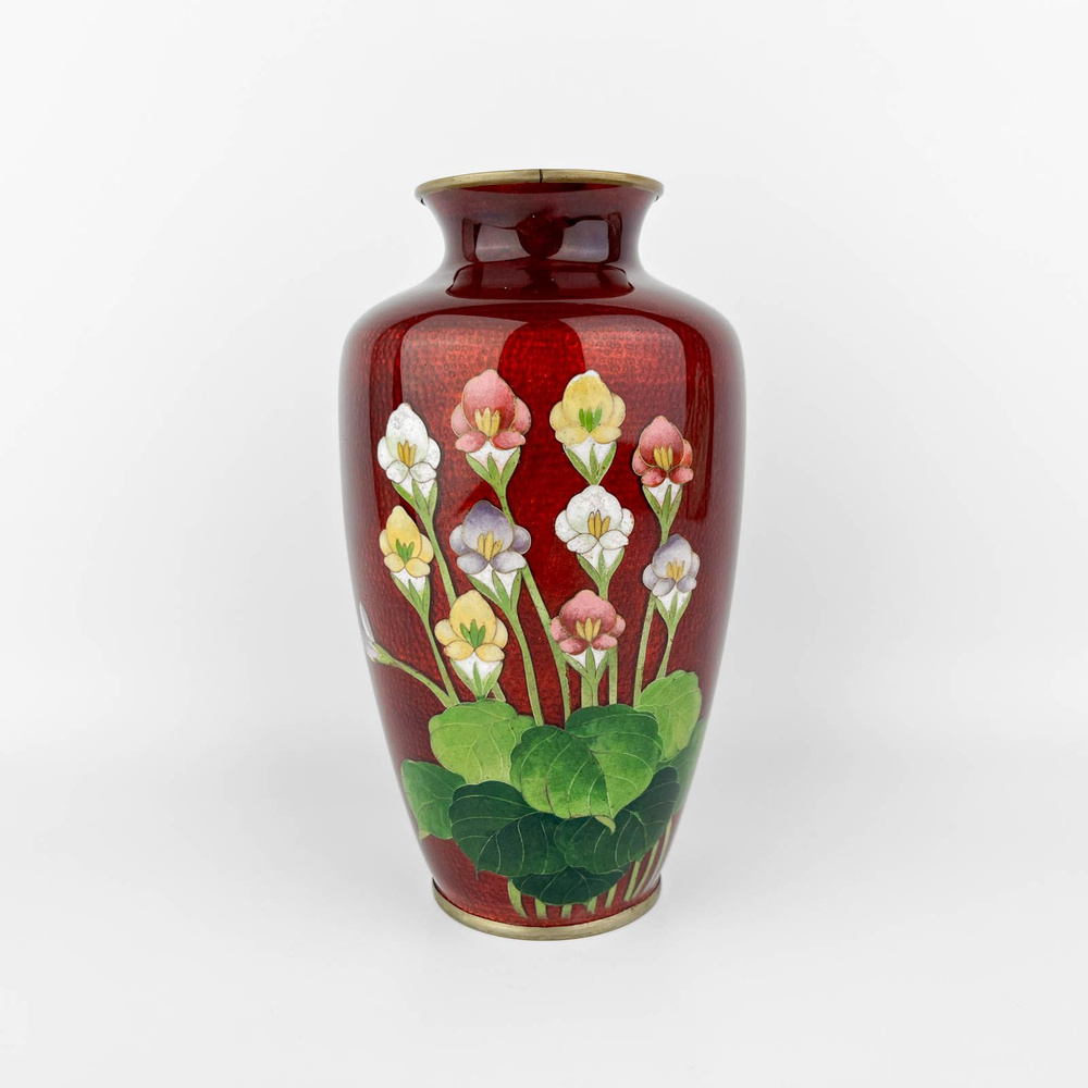 Ваза Sato Cloisonne. Япония, эмаль, 1920-1960 гг. #1