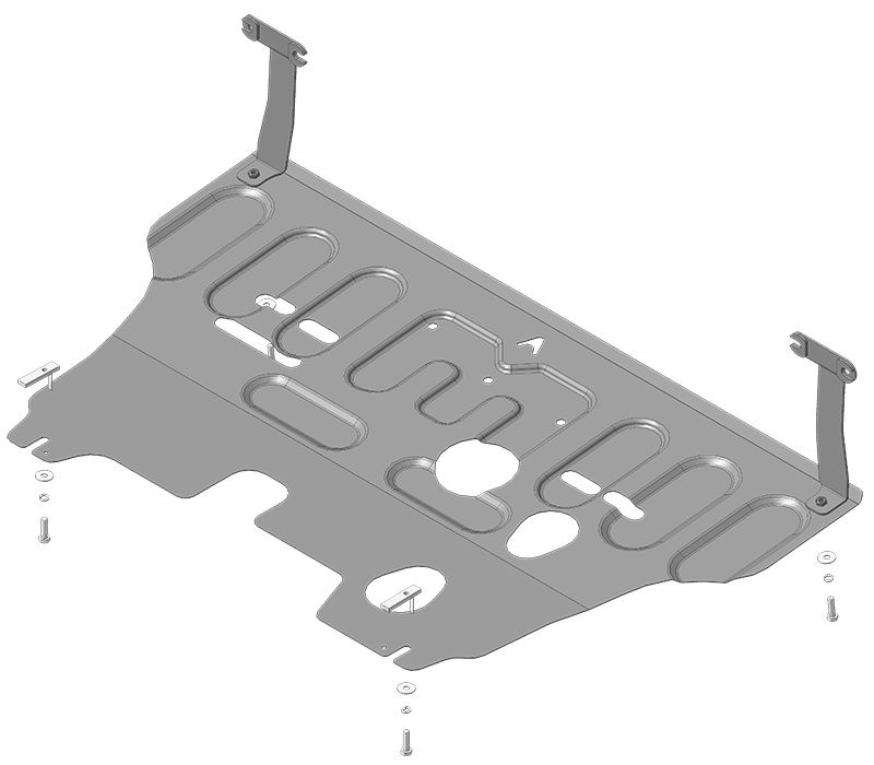 Стандартная защита Motodor Двигателя, КПП. 1,5 мм, Сталь. для Hyundai Elantra 2016-2019, KIA Cerato 2019-2021, #1