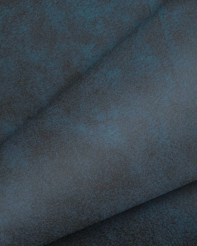 Ткань мебельная Замша, модель Ханна, цвет: Синий с черным, отрез - 3 м (Ткань для шитья, для мебели) #1