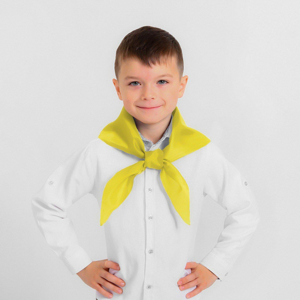 Желтый пионерский галстук для детей  #1