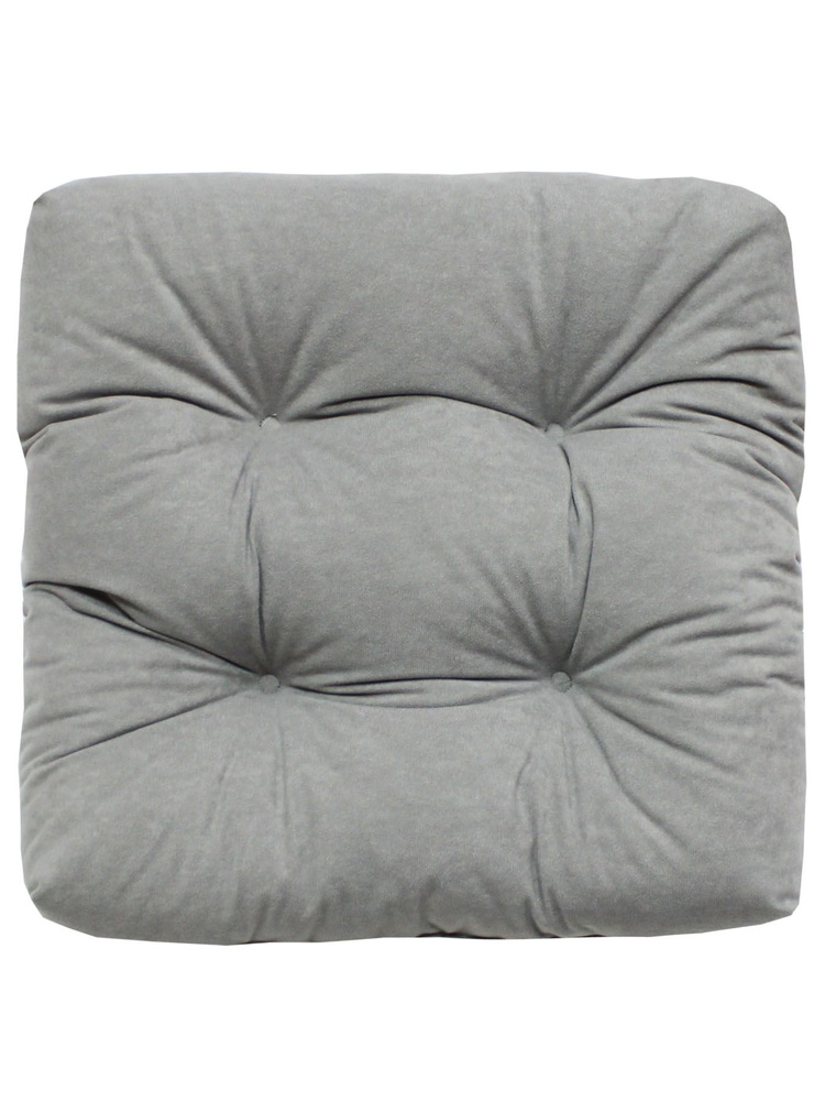 Подушка для сиденья МАТЕХ VELOURS LINE 40х40 см. Цвет светло-серый, арт. 57-239  #1