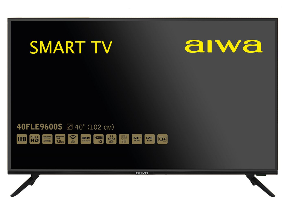 AIWA Телевизор 40FLE9600S / SMART TV LED FULL HD 40" (102 см), Android 11.0, WI-FI, со встроенным цифровым #1