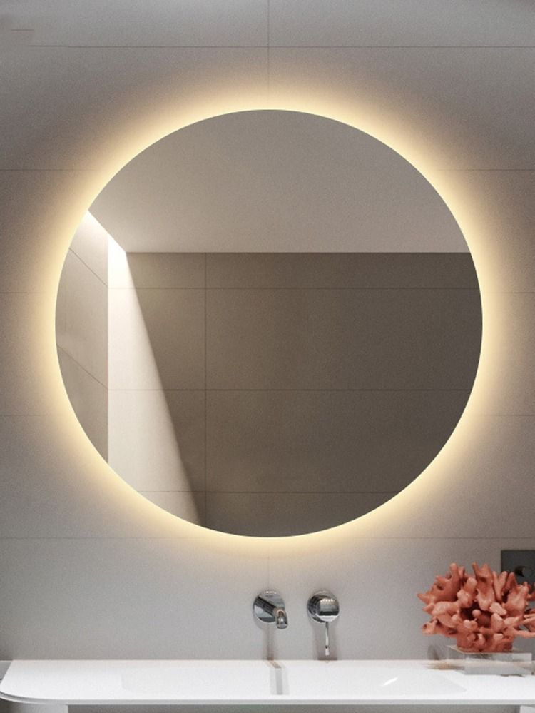 Зеркало круглое D65 для ванной с холодной LED-подсветкой без кнопки от выключателя  #1