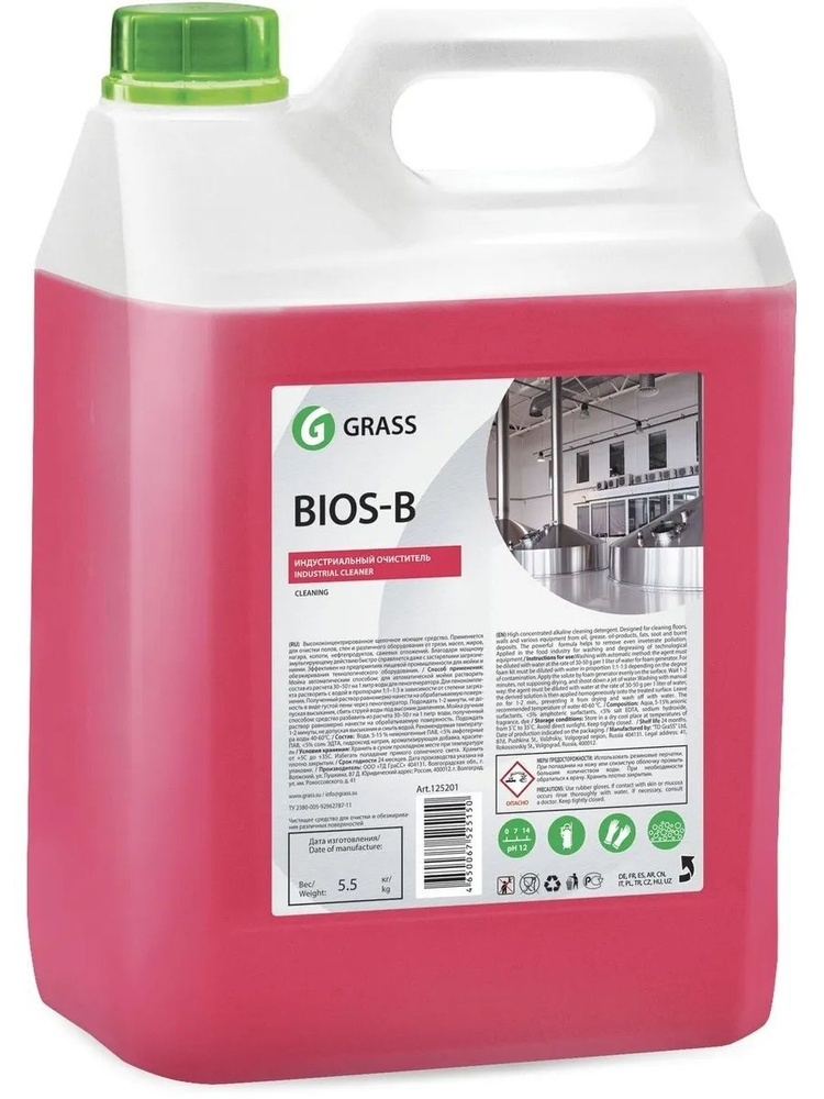 Grass Индустриальный очиститель и обезжириватель на водной основе Bios - B 5.5кг 125201  #1