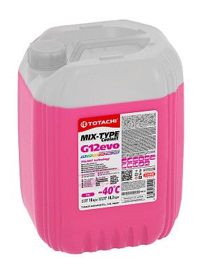 Жидкость охлаждающая низкозамерзающая TOTACHI MIX-TYPE COOLANT PINK -40C G12evo 10кг  #1