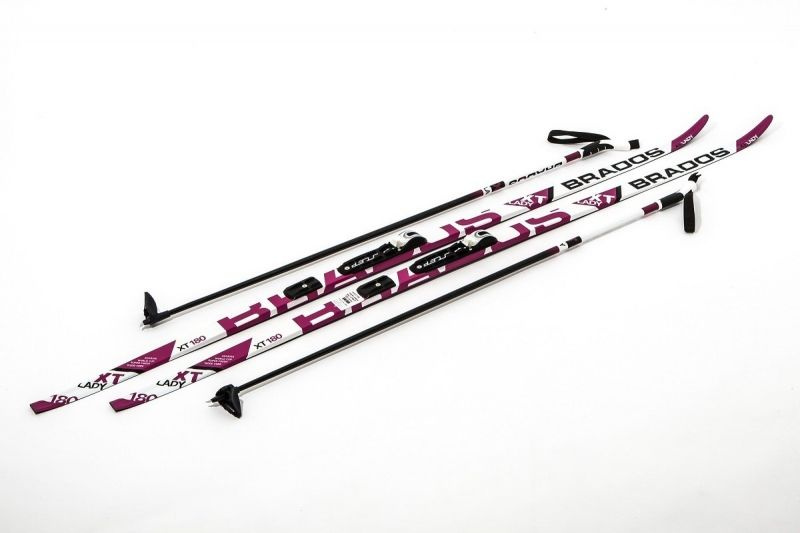 Лыжный комплект NNN с палками и креплением Rottefella - 150см WAX XT Lady / без насечек  #1